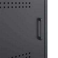 Нощни шкафчета, 2 бр, антрацит, 36x39x50,5 см, стомана