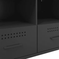 ТВ шкаф, черен, 68x39x50,5 см, стомана