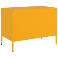 ТВ шкафове, 2 бр, горчица жълто, 68x39x50,5 см, стомана
