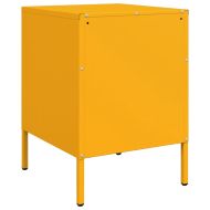 Нощни шкафчета 2 бр горчица жълто 36x39x50,5 см стомана