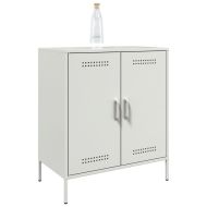Бюфет, бял, 68x39x79 см, стомана