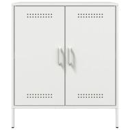 Бюфет, бял, 68x39x79 см, стомана