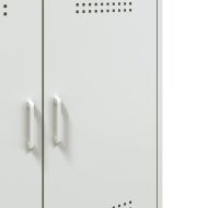 Бюфет, бял, 68x39x79 см, стомана