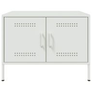 Маса за кафе, бяла, 68x50x50,5 см, стомана