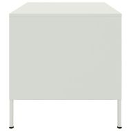 Маса за кафе, бяла, 68x50x50,5 см, стомана