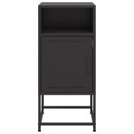 Нощни шкафчета 2 бр черен 36x39x78 см стомана