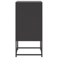 Нощни шкафчета 2 бр черен 36x39x78 см стомана