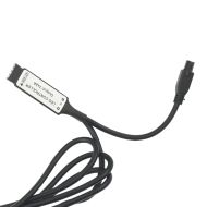 Нощно шкафче с LED, черен гланц, 45x35x67 см, инженерно дърво