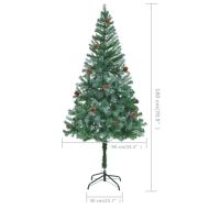 Изкуствено коледно дърво с шишарки, 180 см