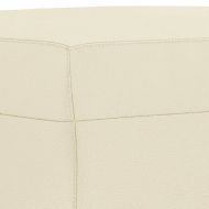 Комплект дивани от 4 части с възглавници кремав изкуствена кожа