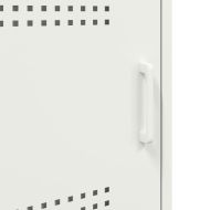 Нощно шкафче, бяло, 36x39x68 см, стомана