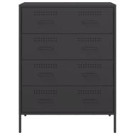 Бюфет, черен, 68x39x89 см, стомана