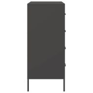 Бюфет, черен, 68x39x89 см, стомана