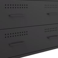 Бюфет, черен, 68x39x89 см, стомана