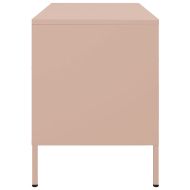 ТВ шкафове, 2 бр, розови, 68x39x50,5 см, стомана