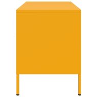 ТВ шкафове, 2 бр, горчица жълто, 68x39x50,5 см, стомана