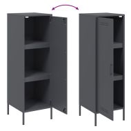 Висок шкаф, антрацит, 36x39x113 см, стомана