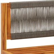 Градински комплект от 5 дивана с възглавници, дърво, акация и въже