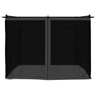 Беседка с мрежести стени, антрацит, 3x3 м, стомана