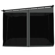 Беседка с мрежести стени, антрацит, 3x3 м, стомана