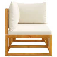 Градински диван с възглавници, двуместен, дърво, акация и въже