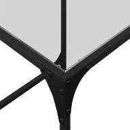 Стифиращи кафе маси, 2 бр, с прозрачен стъклен плот, стомана