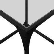 Маси за кафе с прозрачен стъклен плот 2 бр 40x40x40 см стомана