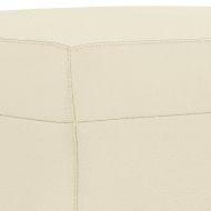 Комплект дивани от 3 части кремав изкуствена кожа