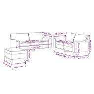 Комплект дивани от 3 части кремав изкуствена кожа
