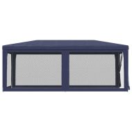Парти палатка с 6 мрежести странични стени, синя, 3x6 м, HDPE
