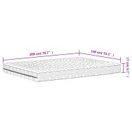 Дунапренов матрак, бял, 140x200 см, твърдост H2 H3