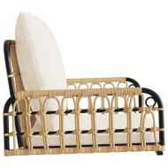 Стол-люлка с възглавници 63x58x39 см полиратан и стомана