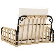 Стол-люлка с възглавници 63x58x39 см полиратан и стомана