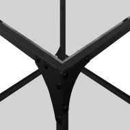 Маса за кафе с прозрачен стъклен плот 40x40x40 см стомана