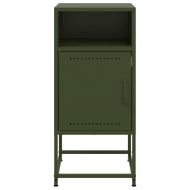 Нощни шкафчета 2 бр маслиненозелени 36x39x78 см стомана