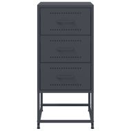 Нощно шкафче, антрацит, 36x39x78 см, стомана