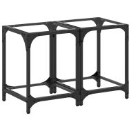 Маси за кафе с прозрачен стъклен плот 2 бр 30x30x40 см стомана