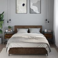 Нощни шкафчета 2 бр опушен дъб 40x40x55 см инженерно дърво