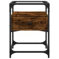 Нощни шкафчета 2 бр опушен дъб 40x40x55 см инженерно дърво