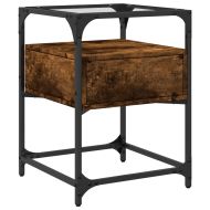 Нощни шкафчета 2 бр опушен дъб 40x40x55 см инженерно дърво