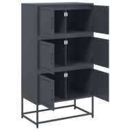 Бюфет, антрацит, 68,5x38,5x123,5 см, стомана