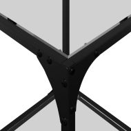 Маса за кафе с прозрачен стъклен плот 30x30x40 см стомана