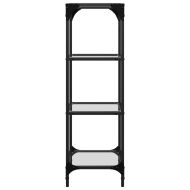 Стелаж с прозрачен стъклен плот 40x30x95 см стомана