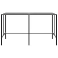 Бар маса, черна, 200x100x110 см, прахово боядисана стомана