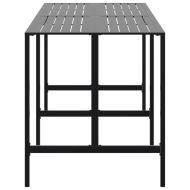 Бар маса, черна, 200x100x110 см, прахово боядисана стомана