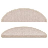 Изтривалки за стълби, 10 бр., 56x17x3 см, бежови, полукръгли