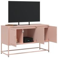 ТВ шкаф, розов, 100,5x39x60,5 см, стомана
