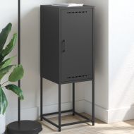 Висок шкаф, черен, 36x39x107 см, стомана
