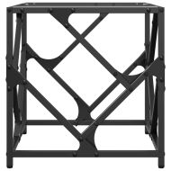 Маса за кафе с прозрачен стъклен плот 40x40x41 см стомана