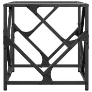 Маса за кафе с прозрачен стъклен плот 40x40x41 см стомана